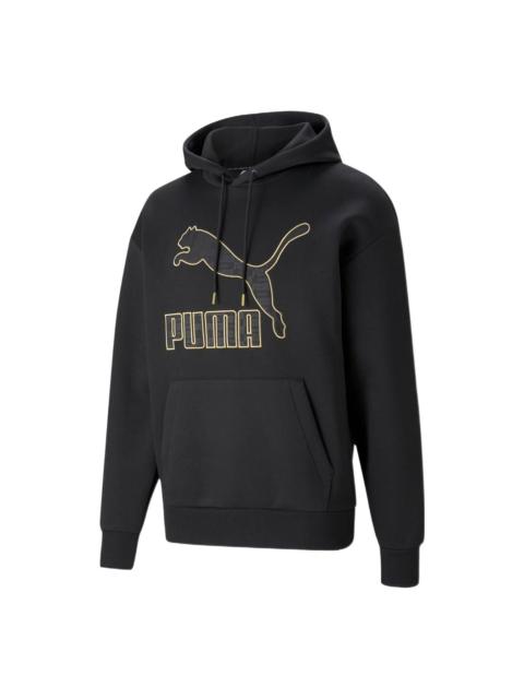 PUMA Logo Luxe Graphic Hoodie 'Black' 534408-01