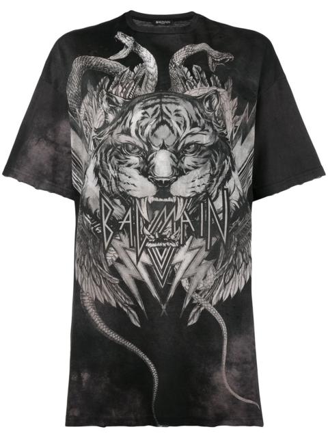 oversized tiger print t-shirt