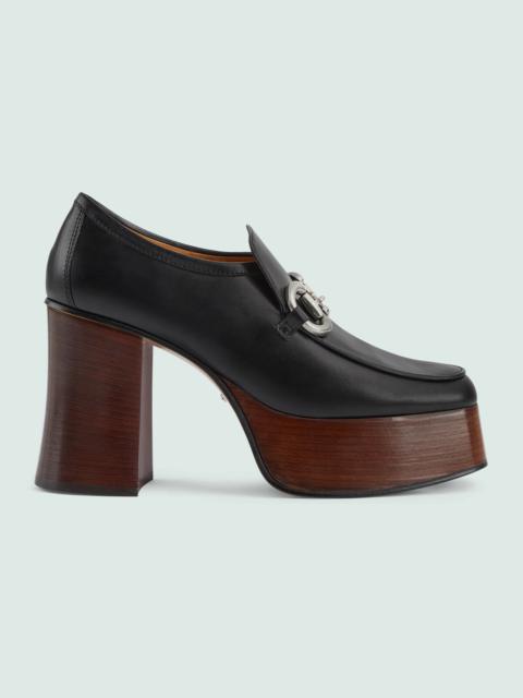 Women's platform loafer with Horsebit
