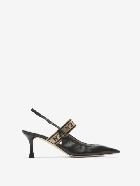 LEATHER SLINGBACK PUMPS