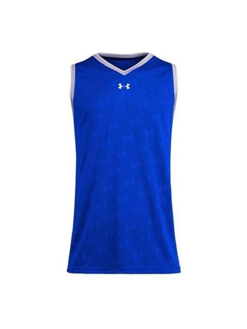 Under Armour Logo Basketball Jersey 'Blue White' 21500102-400
