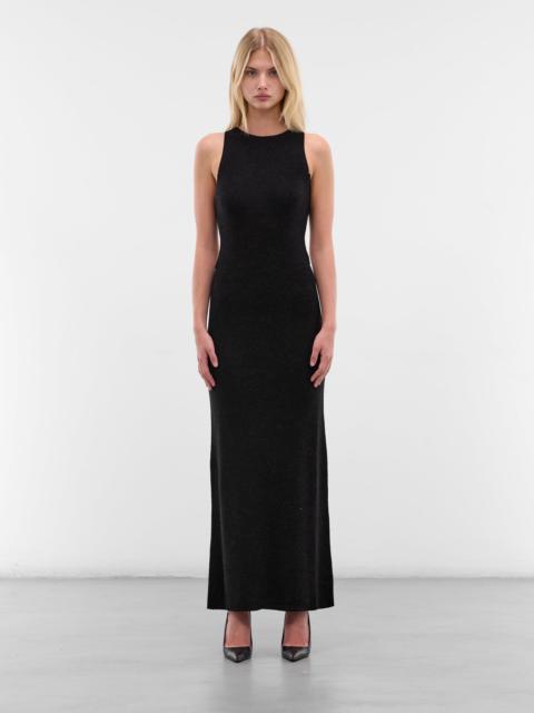 Black Lira Wool Maxi Dress