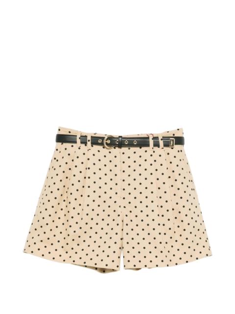 Max Mara Studio Polka-dot Belted Shorts