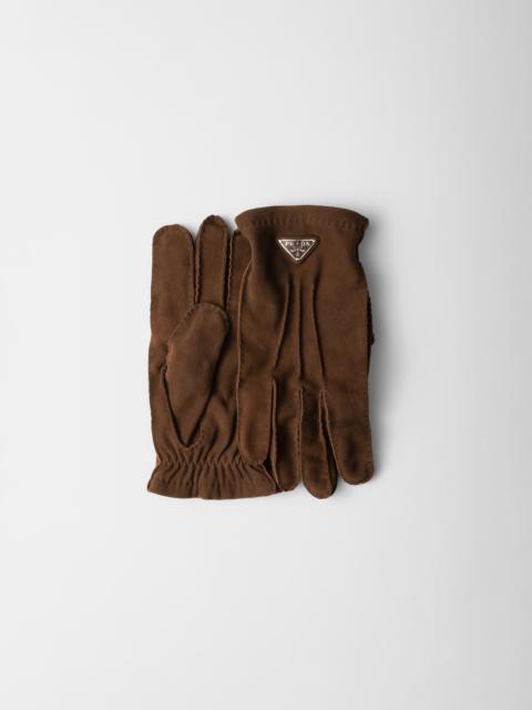 Suede gloves