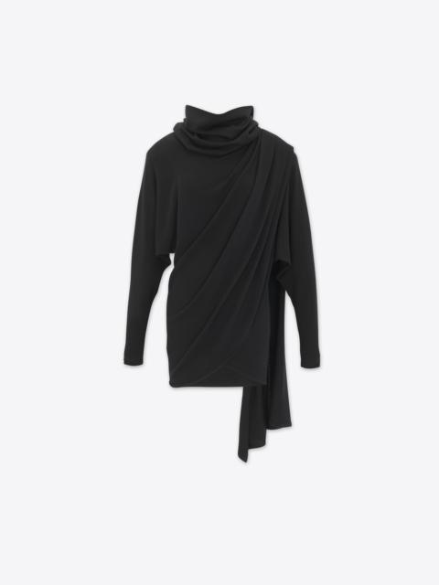 hooded dress in wool
