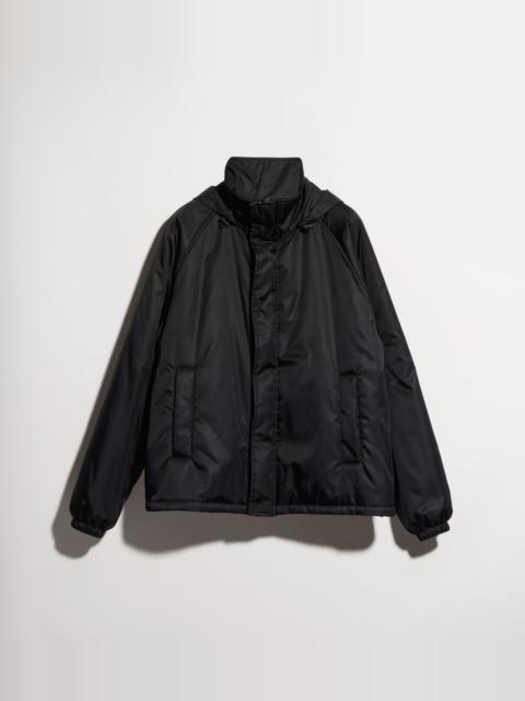 Nylon gabardine zip jacket with embroidery