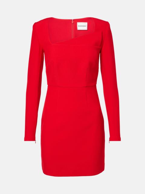 Asymmetric crêpe minidress