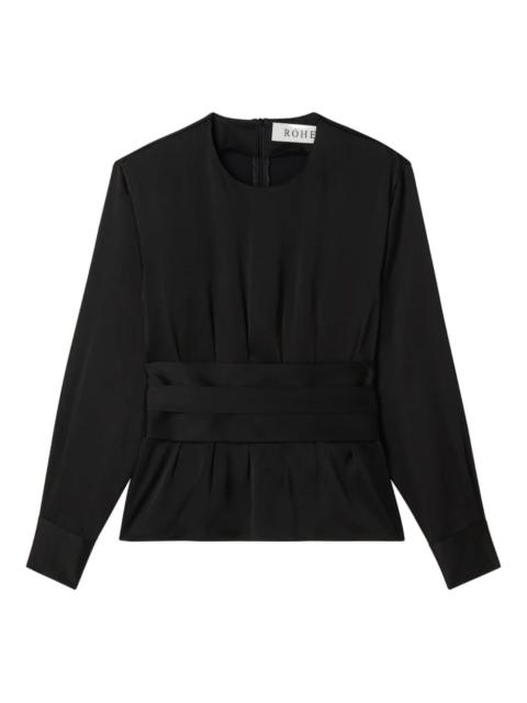 pleated belted top