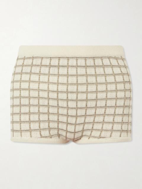 Ida Checked Cashmere Shorts