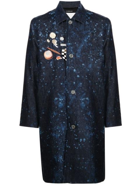 paint-splatter coach coat