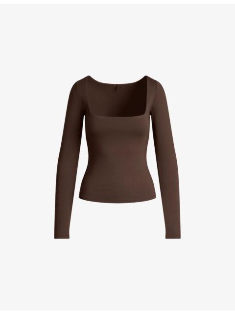 Smooth Layers Square-Neck Modal-Jersey Top