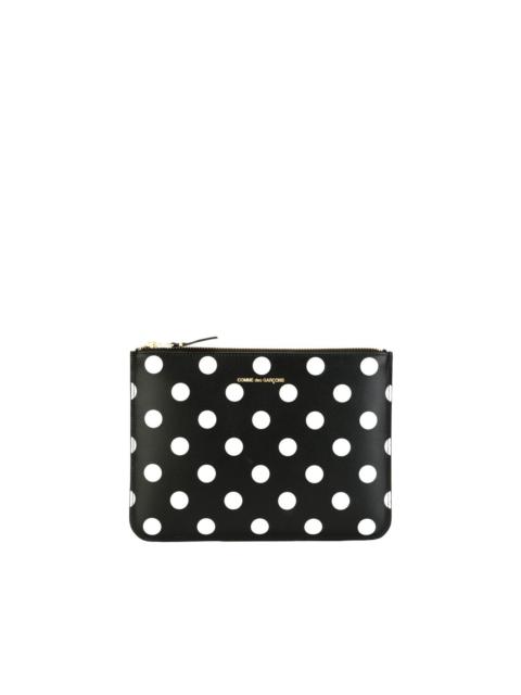 polka dot clutch