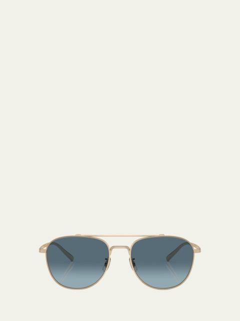 Rivetti Titanium Aviator Sunglasses