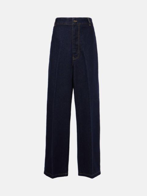 High-rise wide-leg jeans