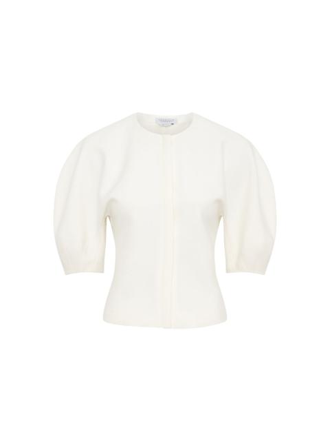 Waverly Top in Ivory Recycled Wool