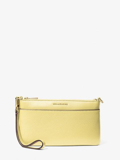 Jet Set Medium Pebbled Leather Wristlet