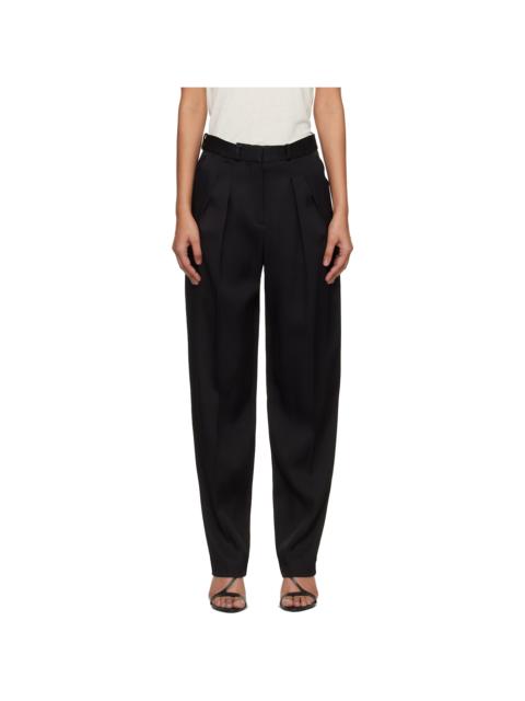 Black Alio Pleated Trousers