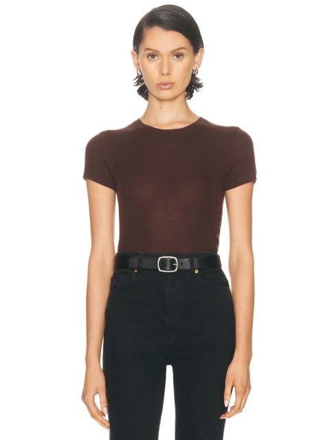 Rib Stitch Cashmere Baby Tee