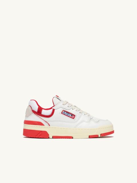SNEAKERS CLC LOW IN WHITE AND VIRGIN RED LEATHER