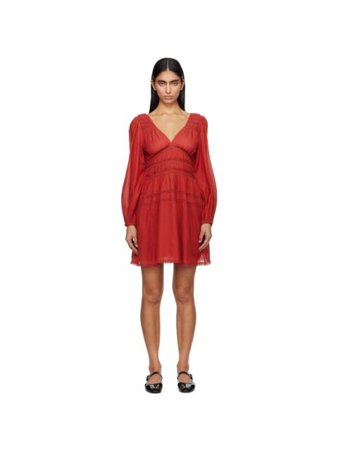 Red Nomi Solid Tunic Minidress