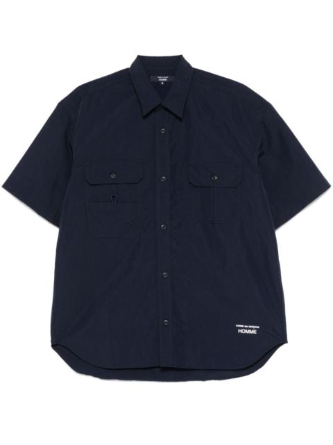 logo-embroidered shirt