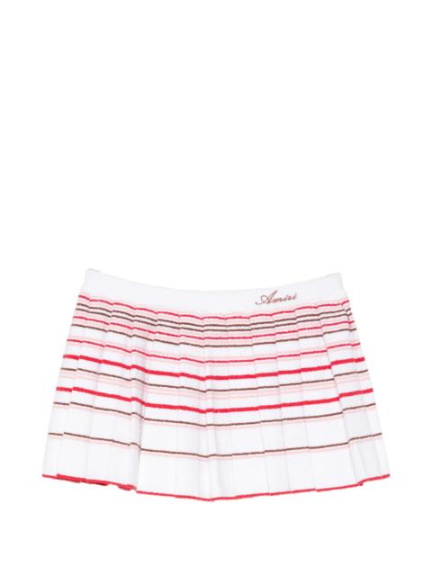 Amiri Striped Pleated Mini Skirt