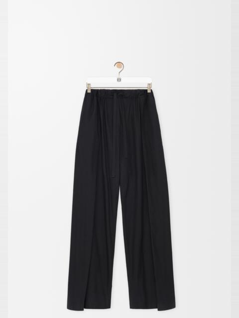 Pyjama trousers in silk and cotton