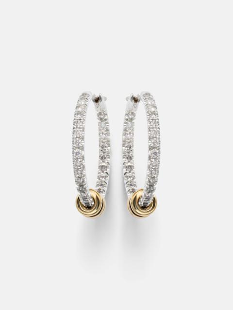Argo Demi sterling silver and 18kt gold hoop earrings with diamonds