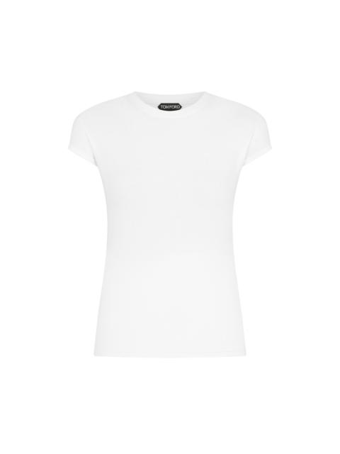 COTTON JERSEY FITTED T-SHIRT