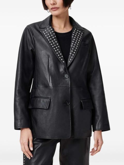 studded leather blazer