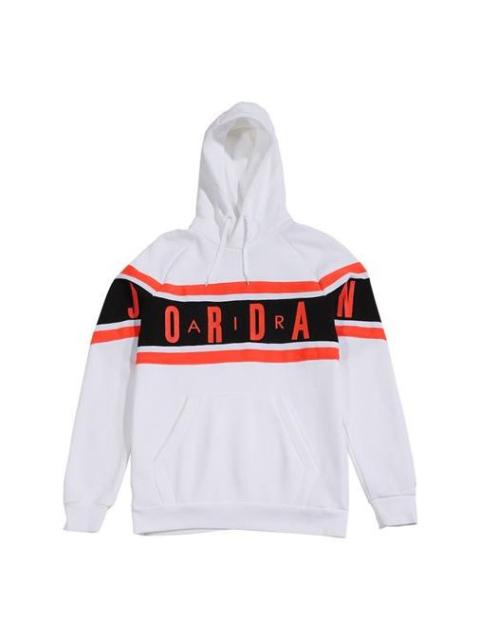 Air Jordan Air logo Printing Fleece Pullover White BQ5655-100