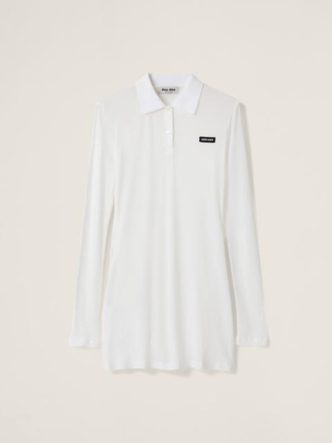 Ribbed jersey mini-dress