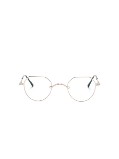 geometric-frame glasses