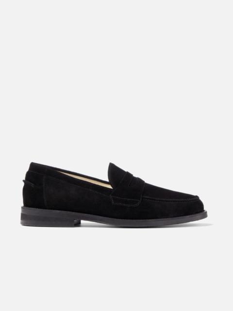 Wilde Black Suede Penny Loafer - Men's