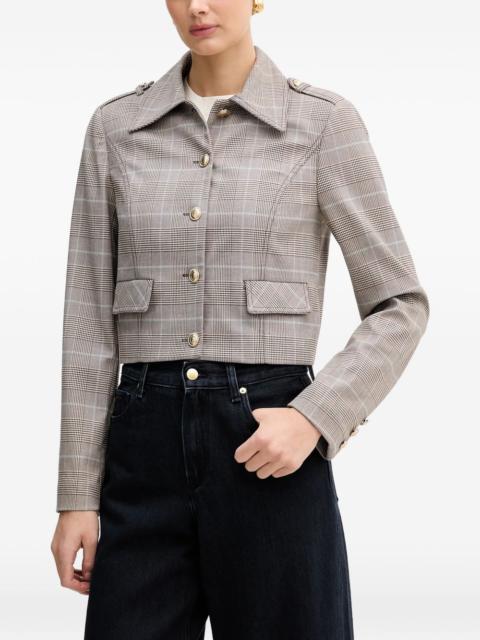 check button cropped jacket