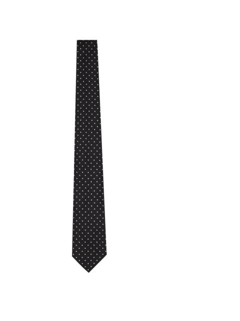 Black & White Silk Tie