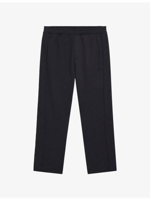 Jacquard-Pattern Elasticated-Waist Jersey Jogging Bottoms