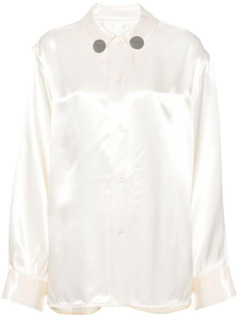 logo-appliqué drop-shoulder shirt