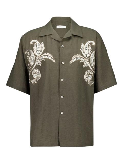 paisley-embroidered shirt