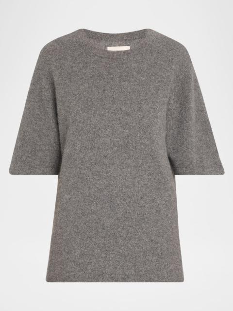 Raven Short-Sleeve Wool Sweater