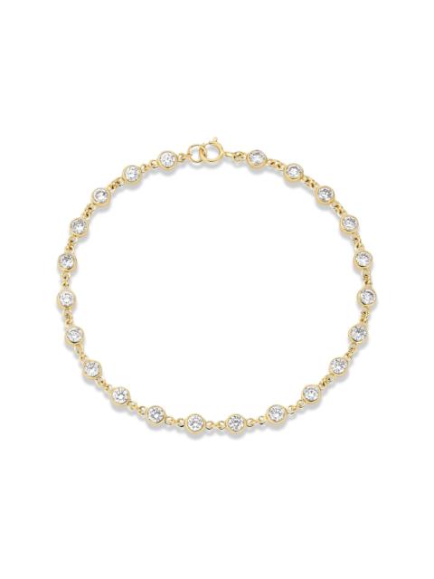 LAB-Created Linked Up Tennis Bracelet