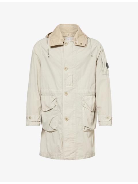 Goggle Hooded Woven Jacket