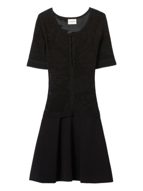 button-fastening mini dress