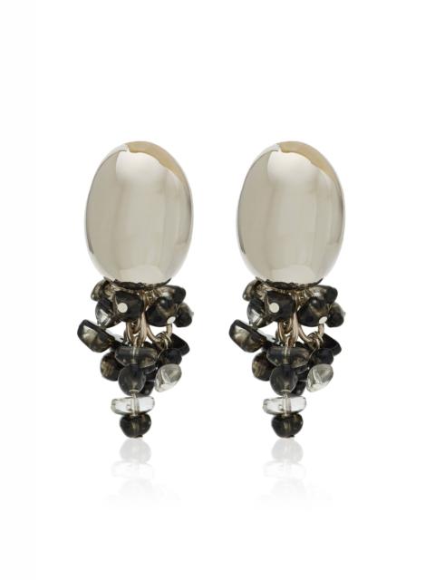 The Goji Earrings With Dangling Stones black