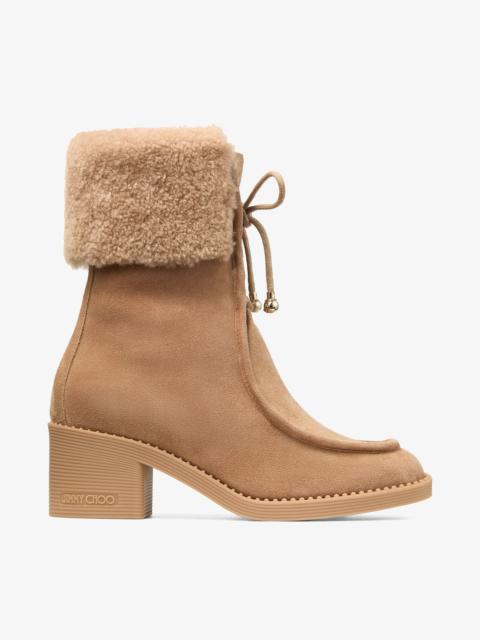 Hali Ankle Boot 60
Toffee Velvet Suede Ankle Boot with Shearling