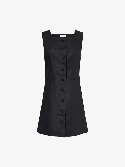 Rio sleeveless linen mini dress