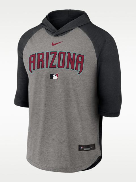 Arizona Diamondbacks Authentic Collection Flux Men's Nike Dri-FIT MLB 3/4-Sleeve Hooded T-Shirt