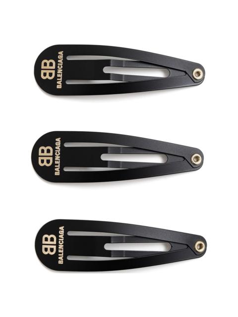 three-pack hair clips