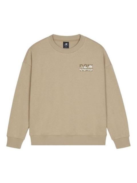(WMNS) New Balance Casual Lifestyle Crew Neck Pullover 'Brown' AWT13349-HNA