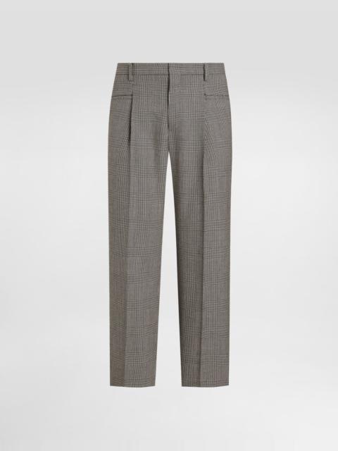 Glen plaid trousers